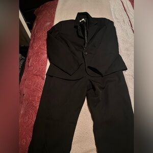Evan-Picone Stripped Black Suit
